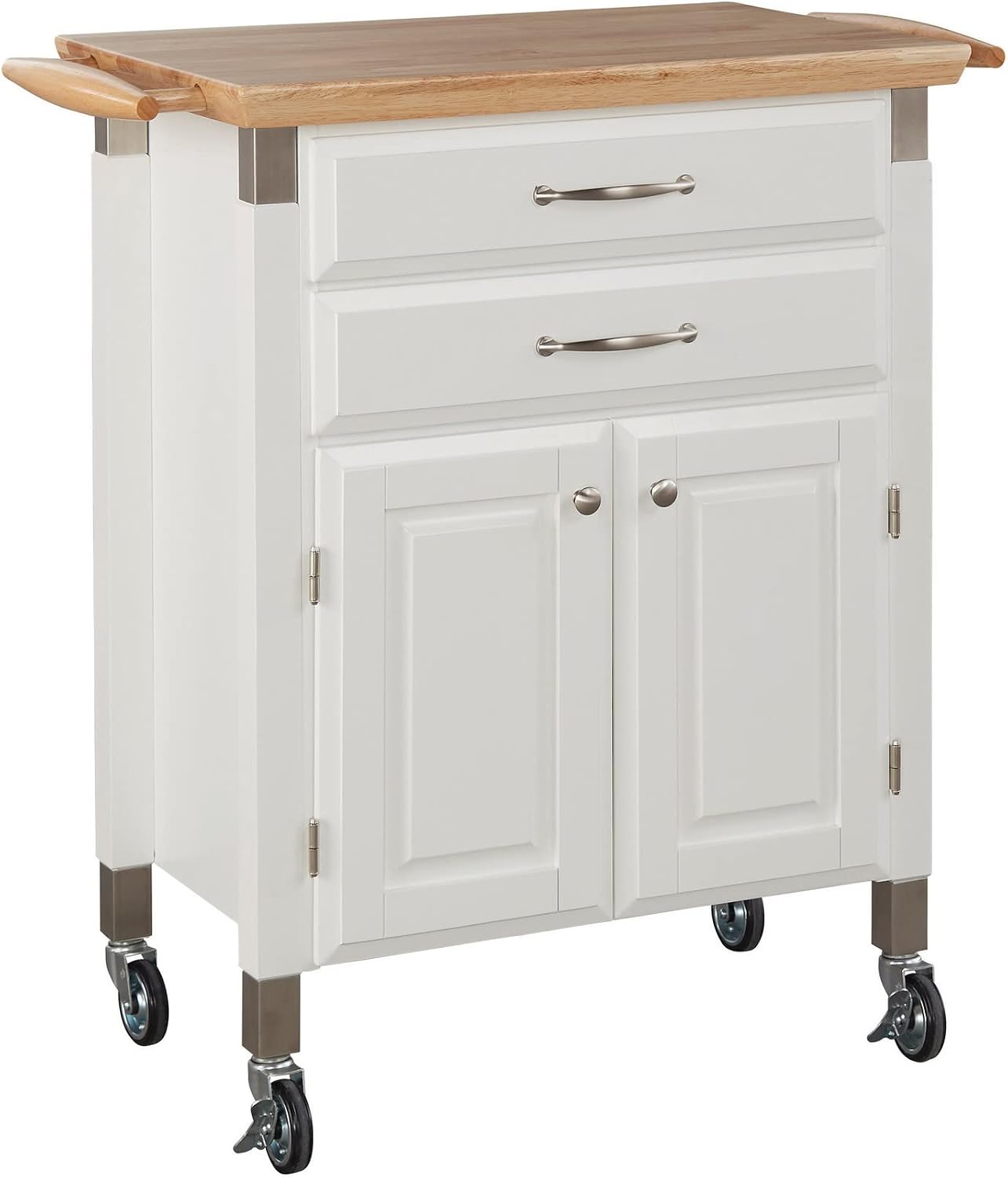 Off White Rolling Kitchen Storage Cart