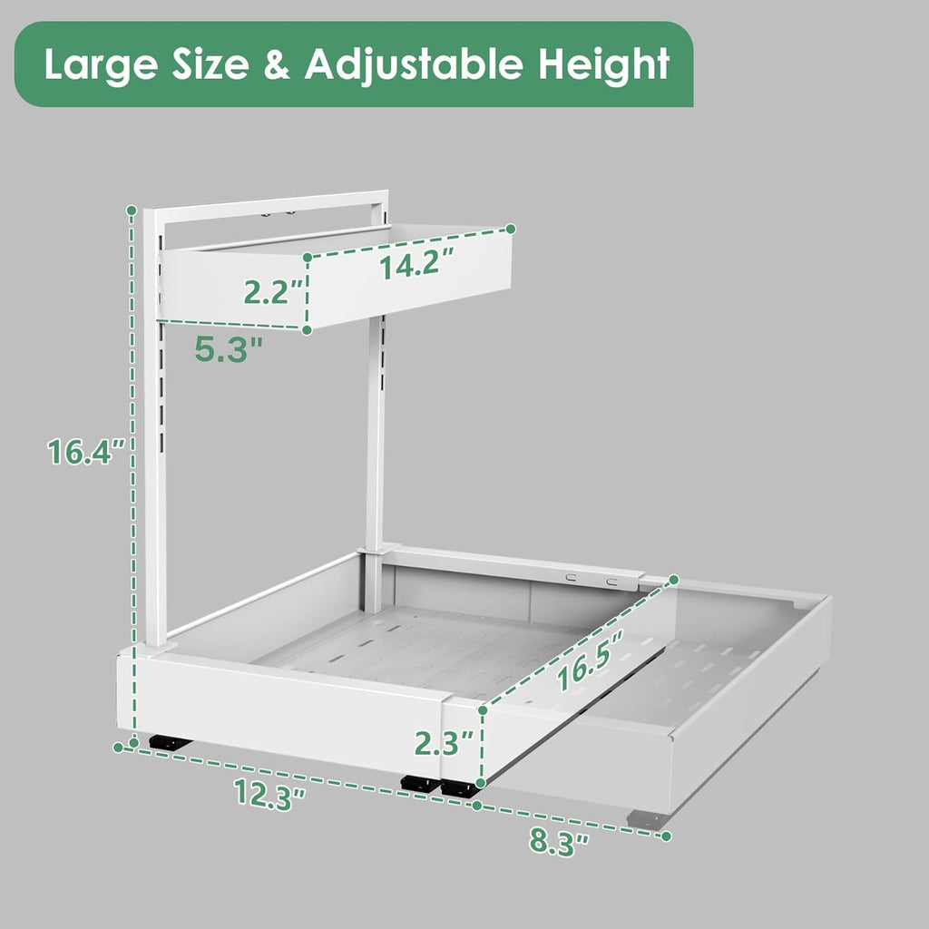 Height Adjustable Expandable Sliding Storage Rack