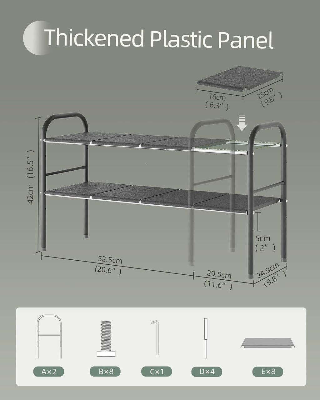 Expandable Two Tier Under Cabinet Storage Shelf