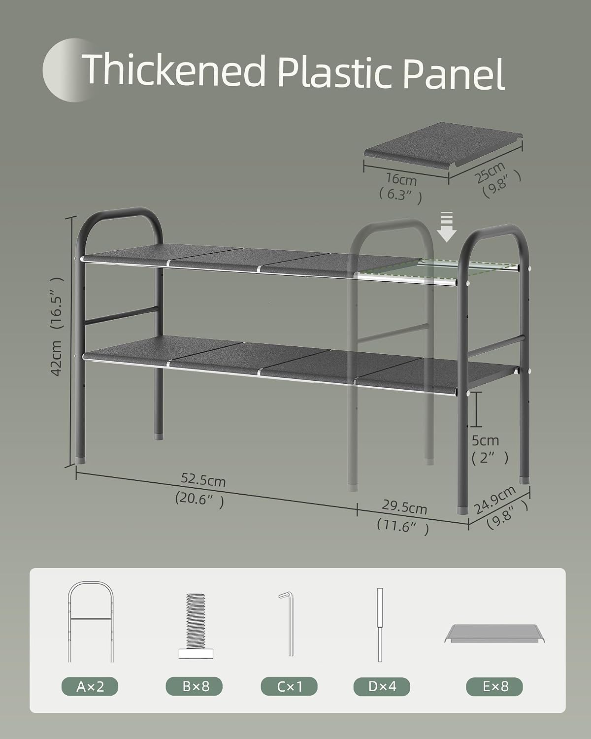 Expandable Two Tier Under Cabinet Storage Shelf