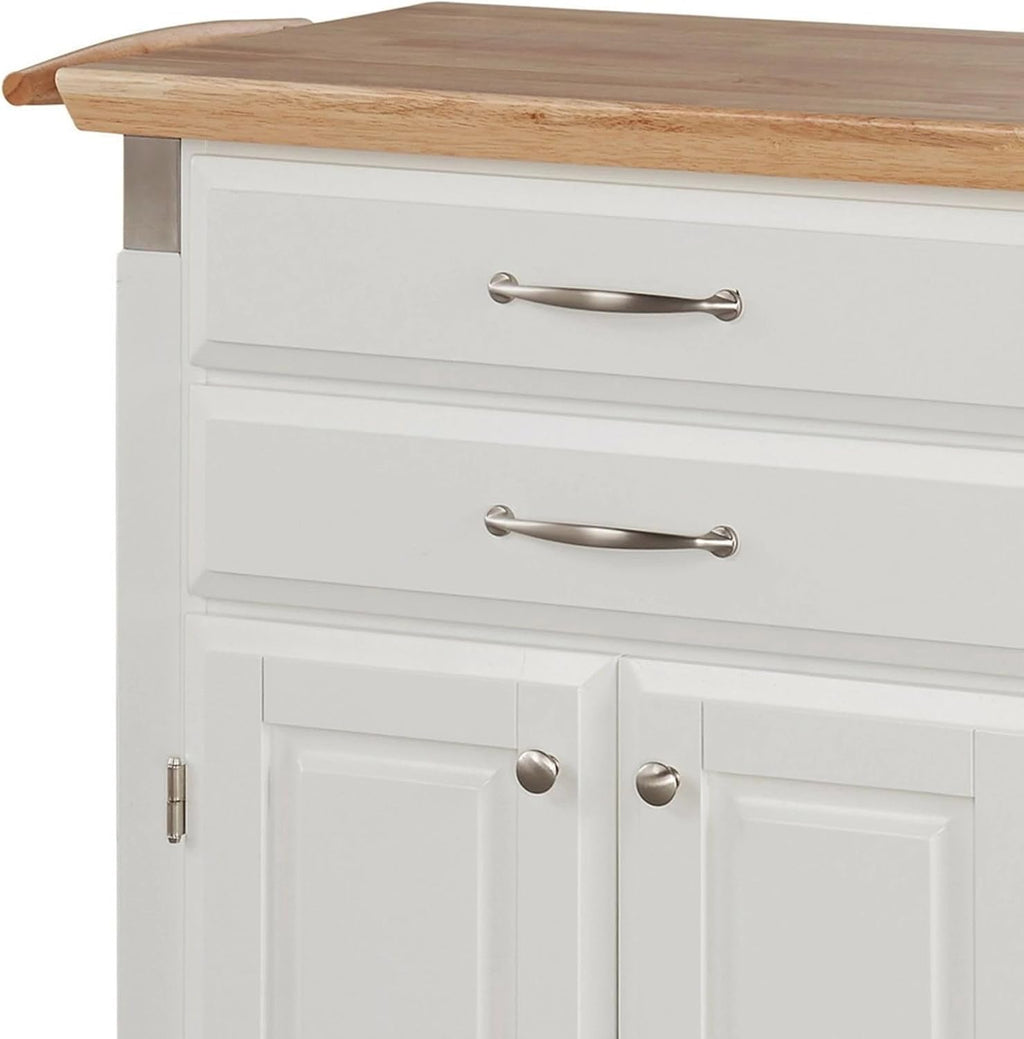 Off White Rolling Kitchen Storage Cart