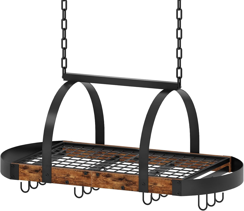 Rustic Dual Tone Ceiling Pot Rack