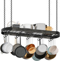 Charcoal Black Industrial Ceiling Pot Rack