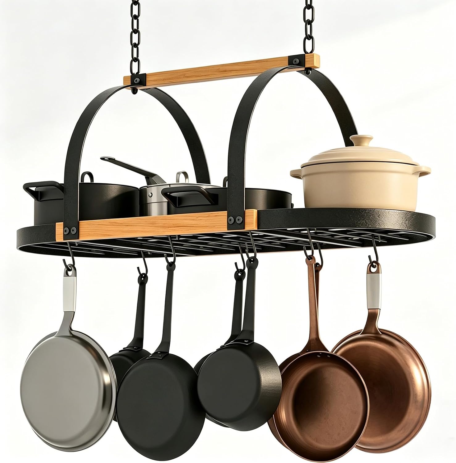 39 Inch Ceiling Heavy Pot Storage Rack