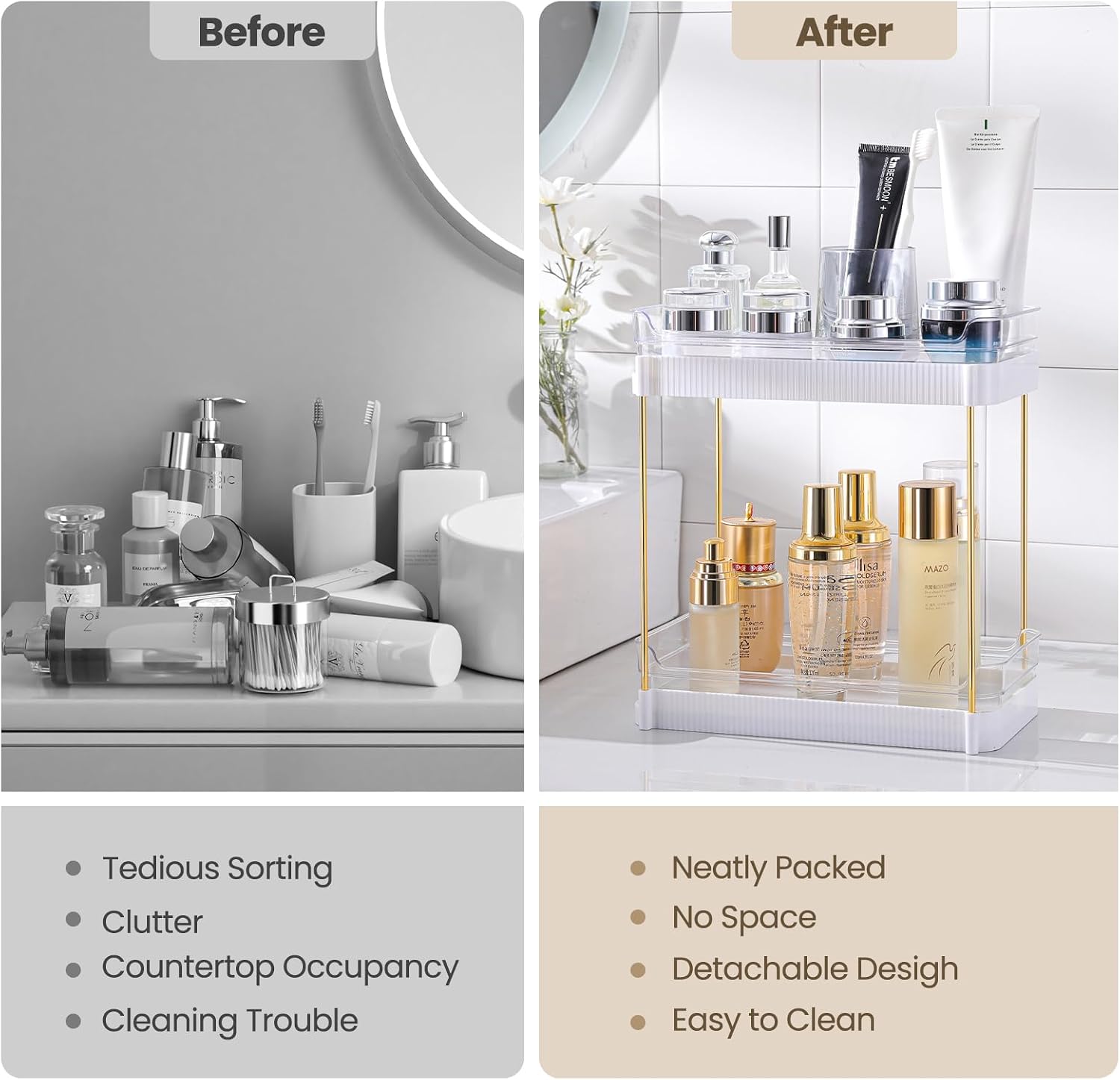 Two Tier White Pull Out Under Sink Storage