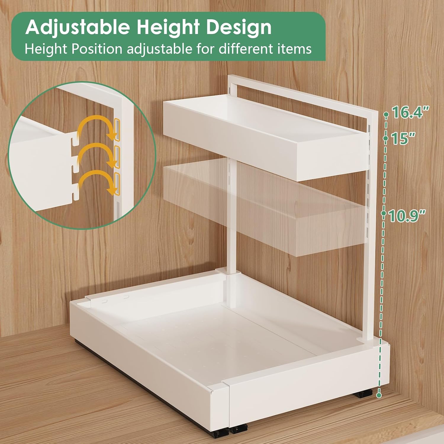 Height Adjustable Expandable Sliding Storage Rack
