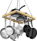 Wooden Ceiling Cookware Hanging Rack