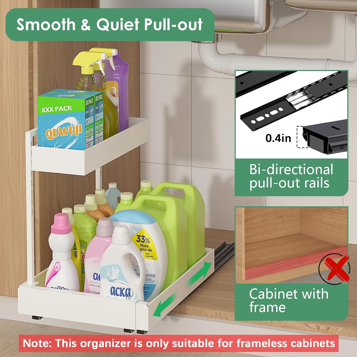 Height Adjustable Expandable Sliding Storage Rack
