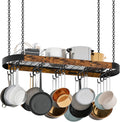 Rustic Metal Ceiling Cookware Hanging Rack
