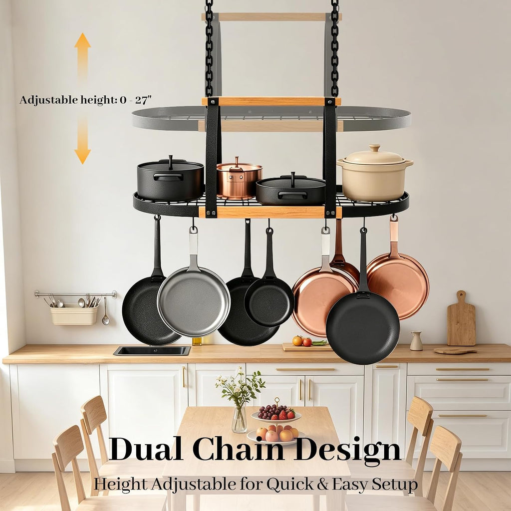 39 Inch Ceiling Heavy Pot Storage Rack