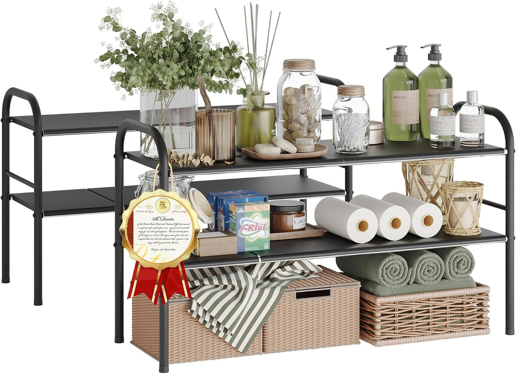 Expandable Two Tier Under Cabinet Storage Shelf