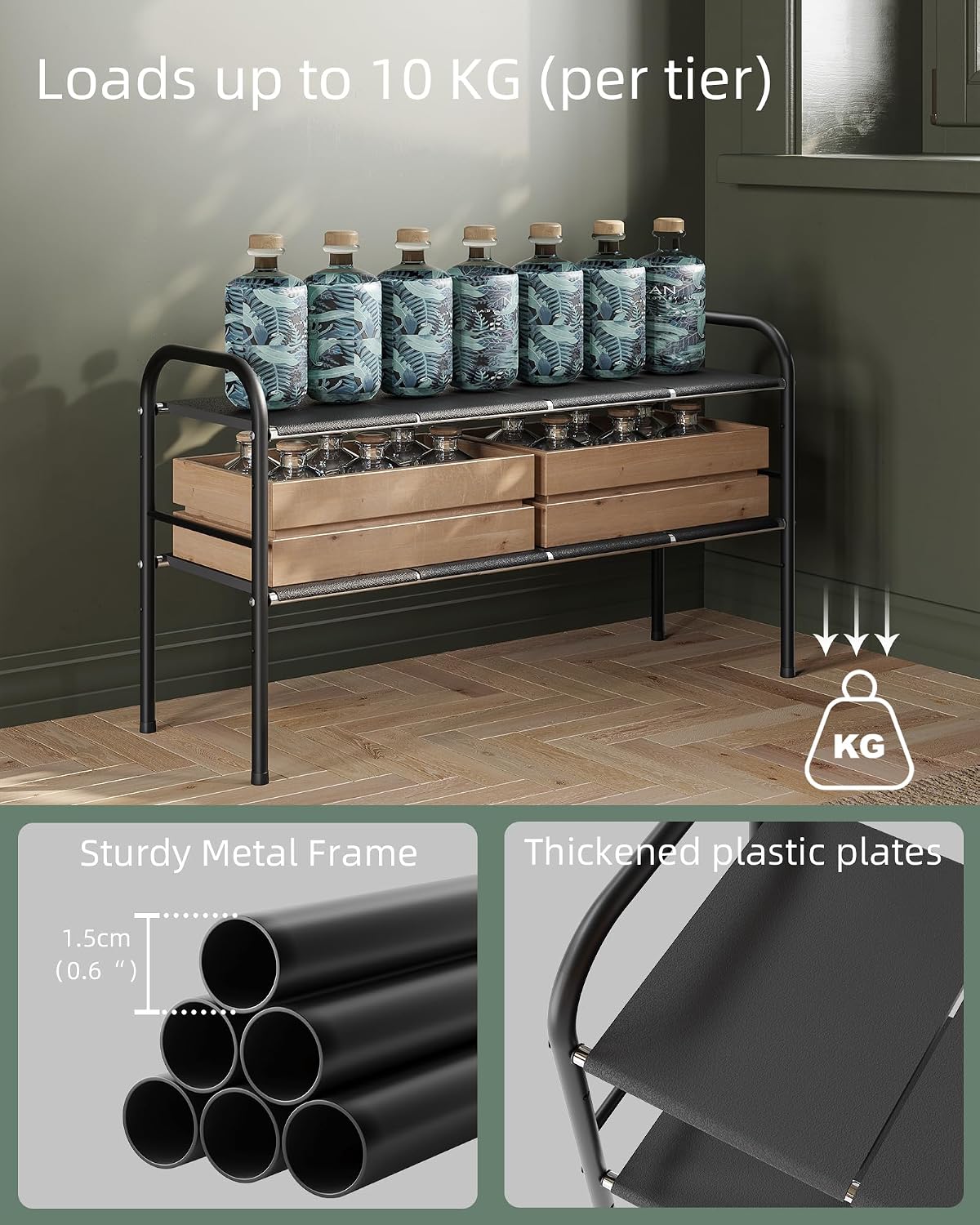 Expandable Two Tier Under Cabinet Storage Shelf